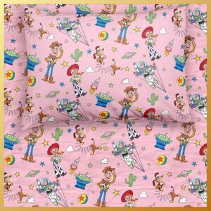 Little Sleepies Disney Pixar Toy Story Stars Pink Twin Sheet Set NIB
